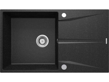 DEANTE - Corio graphite Granitový dřez, 1miska s odkapávačem ZRC_211A