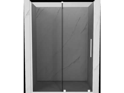 MEXEN/S - Velar posuvné sprchové dveře 150, grafit, bílá 871-150-000-41-20