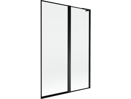 MEXEN/S - Mist L vanová zástěna 2-křídlová pravá 120 x 150, černá okraj, černá 8A9L-120-011-70-70-P