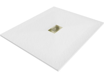 MEXEN/S - Hugo sprchová vanička SMC 130x100, bílá, krytka zlatá 42101013-G
