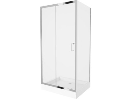 MEXEN/S - Apia Sprchový kout 120x90, transparent, chrom + vanička Rio 840-120-090-01-00-4510