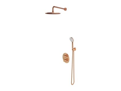OMNIRES - Termostatický sprchový systém pro podomítkovou instalaci, kartáčovaná měď SYSYT05CPB