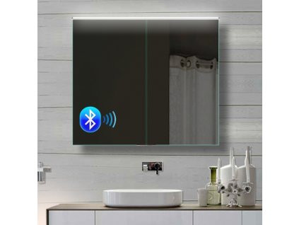 Zrcadlová skříňka s LED osvětlením a bluetooth reproduktorem, 820x700x120mm