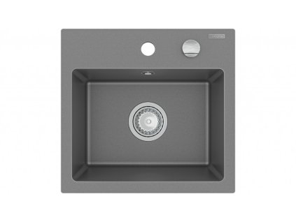 MEXEN - Milo granitový, kuchyňský dřez 1 435x410 mm, šedá 6505441000-71