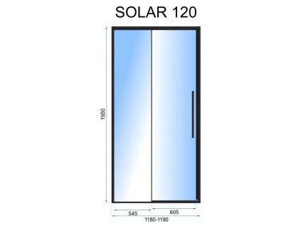 Náhradní posuvné sklo ke dveřím Solar