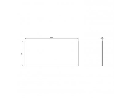 SKARA deska Rockstone 1005x12x470 mm, bílá mat