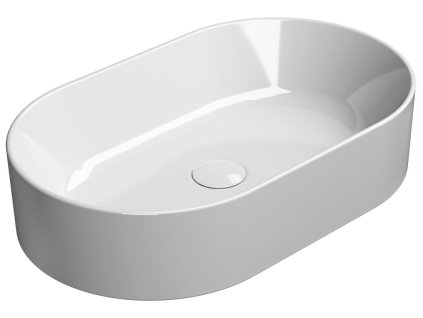 KUBE X keramické umyvadlo na desku, 60x37cm, oválné, bílá ExtraGlaze  + slevový kód