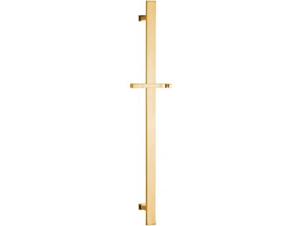 Sprchová tyč, posuvný držák, hranatá, 700 mm, zlato
