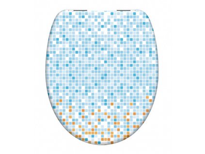 Schütte MOSAIK BLAU-ORANGE | Duroplast, Soft Close