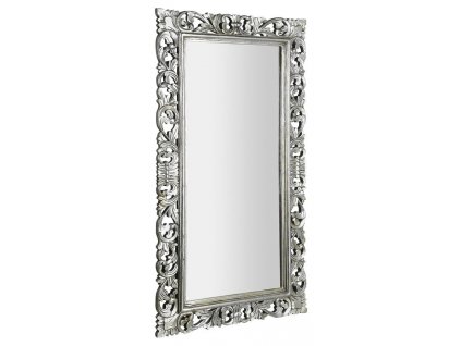 SCULE zrcadlo ve vyřezávaném rámu 80x150cm, stříbrná