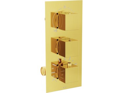 MEXEN - Cube termostatická baterie sprcha/vana 3-gold výstup 77503-50