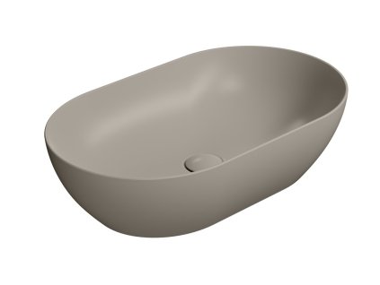 PURA keramické umyvadlo na desku 60x37cm, tortora mat DOPRAVA ZDARMA