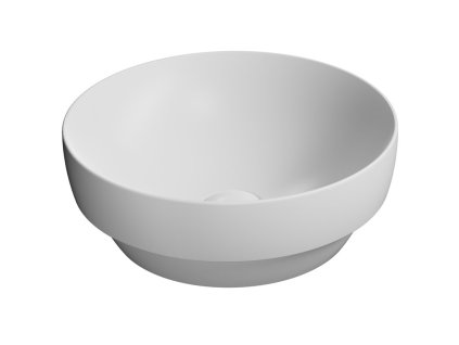 PURA keramické umyvadlo na desku, průměr 40cm, bílá mat DOPRAVA ZDARMA