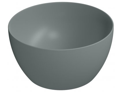 PURA keramické umyvadlo na desku vysoké, průměr 42cm, agave mat DOPRAVA ZDARMA