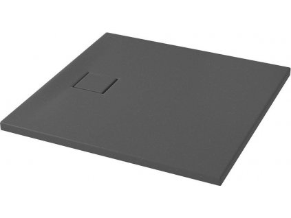 CERSANIT - SET B455 SPRCHOVÁ VANIČKA ČTVEREC TAKO SLIM 90x4 GRAY MAT + SIFON S932-162