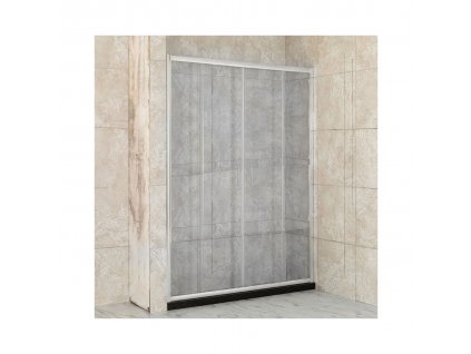 Sprchové dveře VILAR, 190 cm, 190 cm, Univerzální Levé / Pravé, Čiré bezpečnostní sklo - 6 mm, Hliník leštěný