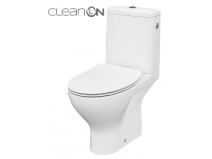 CERSANIT - WC KOMBI MODUO 43 cm 670  010 3/5 CLEAN ON, SEDÁTKO SLIM DUROPLAST-SOFT CLOSE K116-029