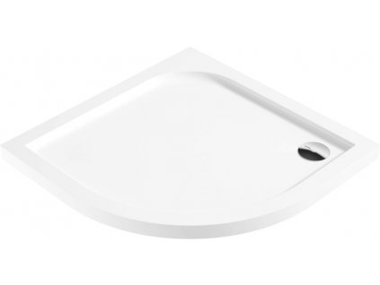 DEANTE - Cubic bílá - Akrylátová sprchová vanička, půlkulatá, 80x80 cm KTK_052B