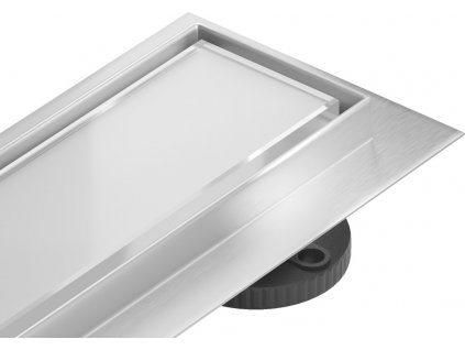 MEXEN/S - Flat 360 ° MGW podlahový žlab 90 cm otočný bílé sklo 1027090-40
