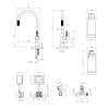 OMNIRES - SWITCH dřezová baterie se sadou filtru D1, zlatá SW9057-FD1GL