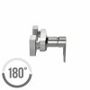 CERSANIT - Vanová baterie MILLE jednopáková, nástěnná,  s pevným výtokovým ramínkem, s přepínačem, CHROM S951-006
