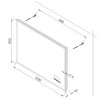 Zrcadlo s LED osvětlením 100x65 cm, bluetooth, hodinami, kalendářem, teploměrem a systémem proti zamlžování