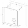 LED zrcadlo MATTEO 60x70 cm, kosmetické zrcátko 5 x zoom, funkce proti zamlžování
