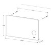 LED zrcadlo MATTEO 120x70 cm, kosmetické zrcátko 5 x zoom, funkce proti zamlžování
