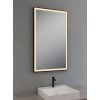 Zrcadlo NOIR 100x60 cm, černý matný rám, nastavitelné LED osvětlení, funkce proti zamlžování
