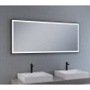 Zrcadlo NOIR 140x60 cm, černý matný rám, nastavitelné LED osvětlení, funkce proti zamlžování