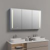 Galerka s hodinami, 1200 x 700 mm, hodiny, el. zásuvka, kosmetické zrcátko a LED osvětlení
