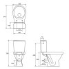 CERSANIT - WC KOMBI 698 CERSANIA II. SIMPLEON 010 3/6L+DUROPLAST SEDÁTKO SOFTCLOSE K11-2339
