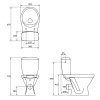 CERSANIT - WC KOMBI 695 CERSANIA SIMPLEON 010 3/6L+DUROPLAST SEDÁTKO SOFTCLOSE K11-2337