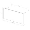 Zrcadlo 130 x 70 cm, s LED osvětlením a funkcí proti zamlžování