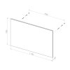 Zrcadlo 110 x 70 cm, s LED osvětlením a funkcí proti zamlžování