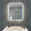 Zrcadlo 60 x 70 cm, s LED osvětlením a funkcí proti zamlžování