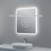 Zrcadlo 60 x 70 cm, s LED osvětlením a funkcí proti zamlžování, dotykový spínač