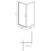 CERSANIT - SET B153 SET B153 čtvercový sprchový kout ARTECO 90x90x190, transparent + vanička TAKO 90x4 S601-116
