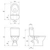CERSANIT - WC KOMBI MERIDA 010 3/6 SEDÁTKO MERIDA POLYPROPYLEN SOFT CLOSE K03-018