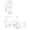 CERSANIT - WC KOMBI CREA CLEANON 011/020 OVAL, NÁDRŽKA 011 3/5, SEDÁTKO DUR SLIM WO LW ONE  K114-023-S-SET