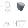 CERSANIT - WC KOMBI CREA CLEANON 011/020 OVAL, NÁDRŽKA 011 3/5, SEDÁTKO DUR SLIM WO LW ONE  K114-023-S-SET