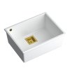 Quadron - Granitový dřez DAVID 50 White Ocel HQD5542U1-BS  DOPRAVA ZDARMA