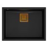 Quadron - Granitový dřez DAVID 50 Black Ocel HQD5542U7-BS  DOPRAVA ZDARMA
