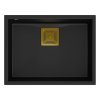 Quadron - Granitový dřez DAVID 50 Black Ocel HQD5542U7-BS  DOPRAVA ZDARMA