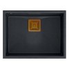 Quadron - Granitový dřez DAVID 50 Black Metallic Ocel HQD5542U8-BS  + slevový kód