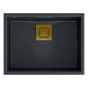 Quadron - Granitový dřez DAVID 50 Black Metallic Ocel HQD5542U8-BS  + slevový kód