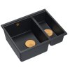 Quadron - Granitový dřez Logan 150 Black Měď HCQL5646U7-C1_U  DOPRAVA ZDARMA