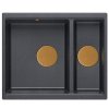 Quadron - Granitový dřez Logan 150 Black Metallic Ocel HCQL5646U8-BS_U  DOPRAVA ZDARMA