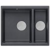 Quadron - Granitový dřez Logan 150 Black Metallic Ocel HCQL5646U8-BS_U  DOPRAVA ZDARMA