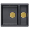 Quadron - Granitový dřez Logan 150 Black Metallic Měď HCQL5646U8-C1_U  DOPRAVA ZDARMA
